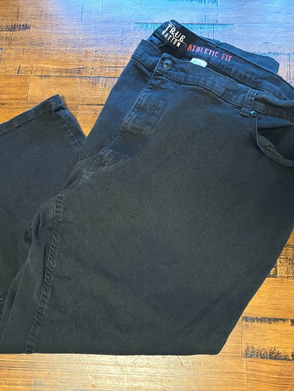 DXL True Nation Black Athletic-Fit Stretch Jeans
